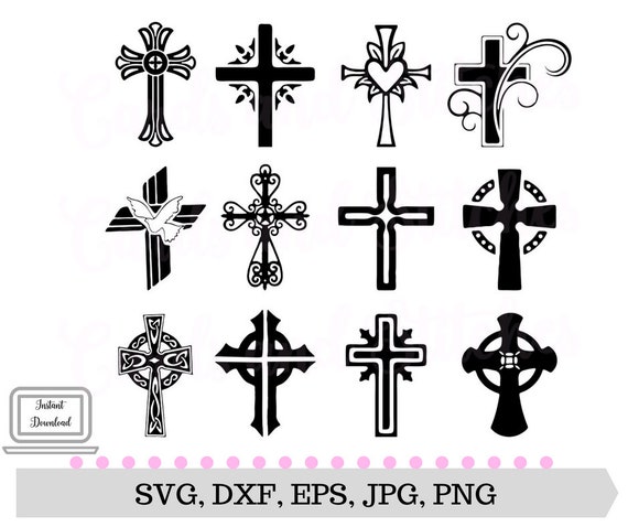 Download Crosses SVG Decorative Crosses Digital Cutting File
