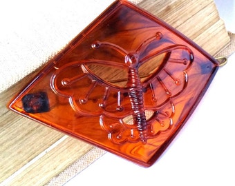 Vintage hair barrette, 1960's unused, butterfly hair clip