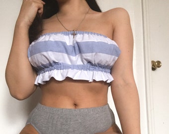 Bandeau top "PIA" -summer, flirty, chic, top, tube top.