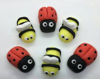 Fondant Bees and Ladybirds
