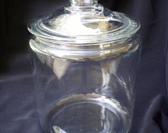 Vintage Glass Cookie Jar- Rare One Gallon Size-1950's