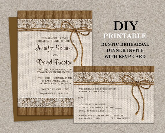 diy rehearsal dinner invitations