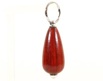 Key chain chrome lux exotic wood