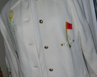 Vintage Woman's Golf Cardigan 1960s