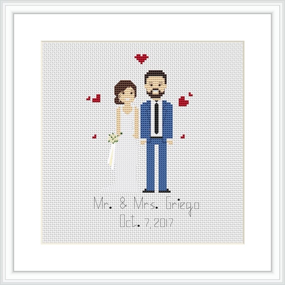 Bride And Groom Cross Stitch Pattern - Cross Stitch Patterns