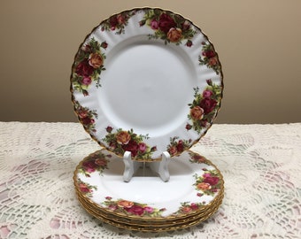 Royal Albert Old Country Roses Salad Plates Set of 4