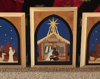 Three piece nativity scene