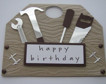 Happy Birthday Card, Gifts for Dad, Tool Box Card,Handyman Cards, Handyman, Masculine Card, Dad Cards, Dad's Birthday Card, Gifts for him