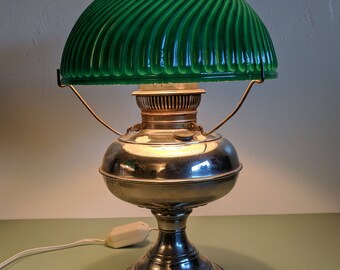 Nickel Plated Socony Rayo Lamp c1900