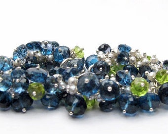 London Blue Topaz and Peridot Bracelet