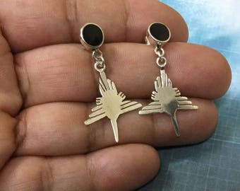Nazca Silver Earrings, Nazca Bird Earrings, Sterling Silver Nazca Lines Earrings, 950 Sterling Silver Nazca Earrings