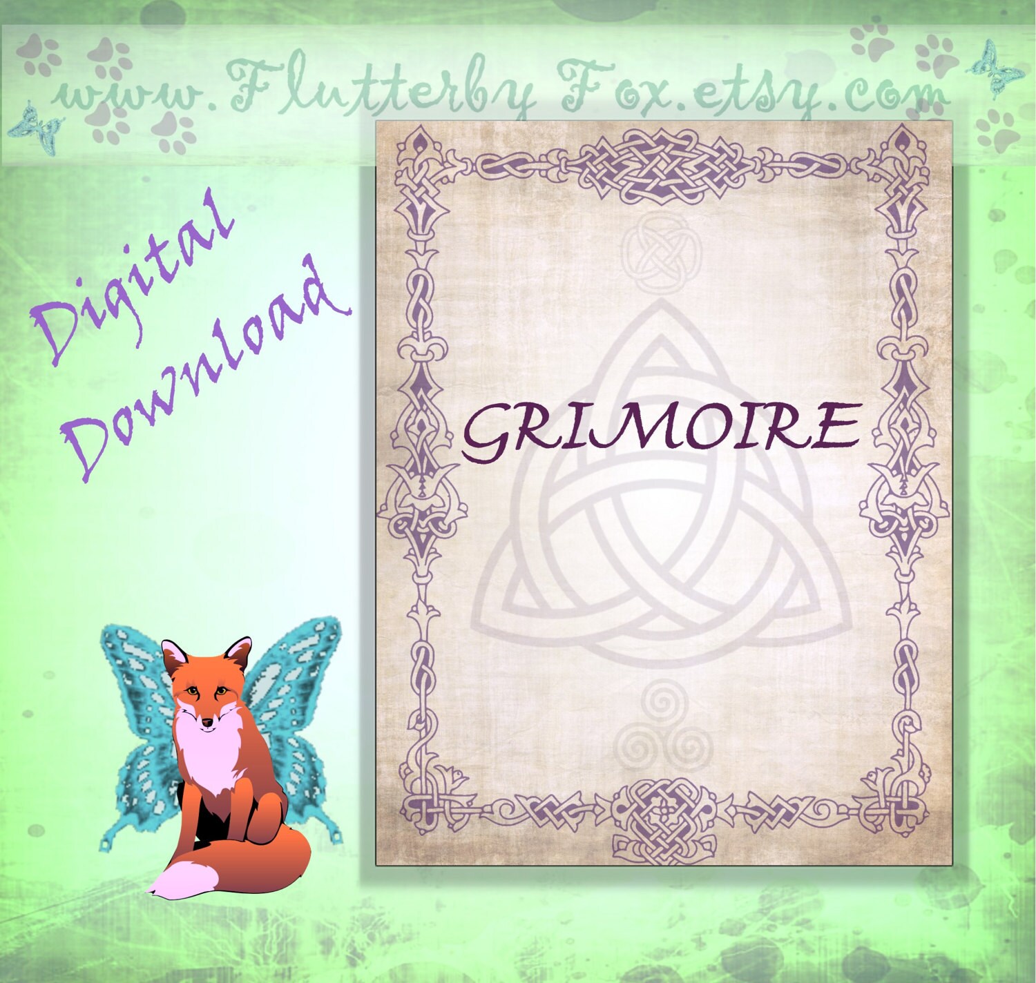 Grimoire Cover Page Book of Shadows Cover Cover page Title
