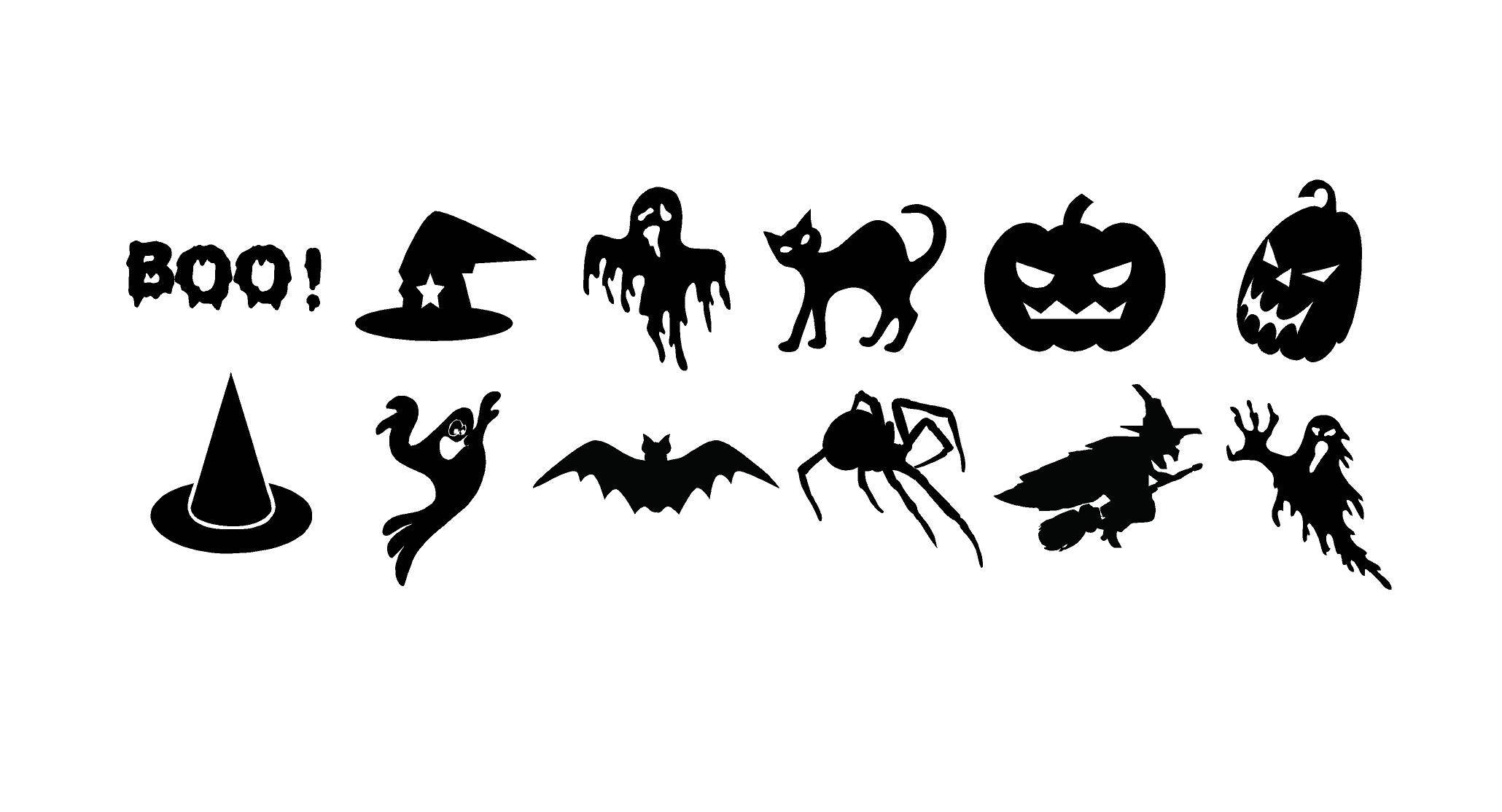 12 Assorted Mini Halloween Decals Car Decals Cell Phone Decals