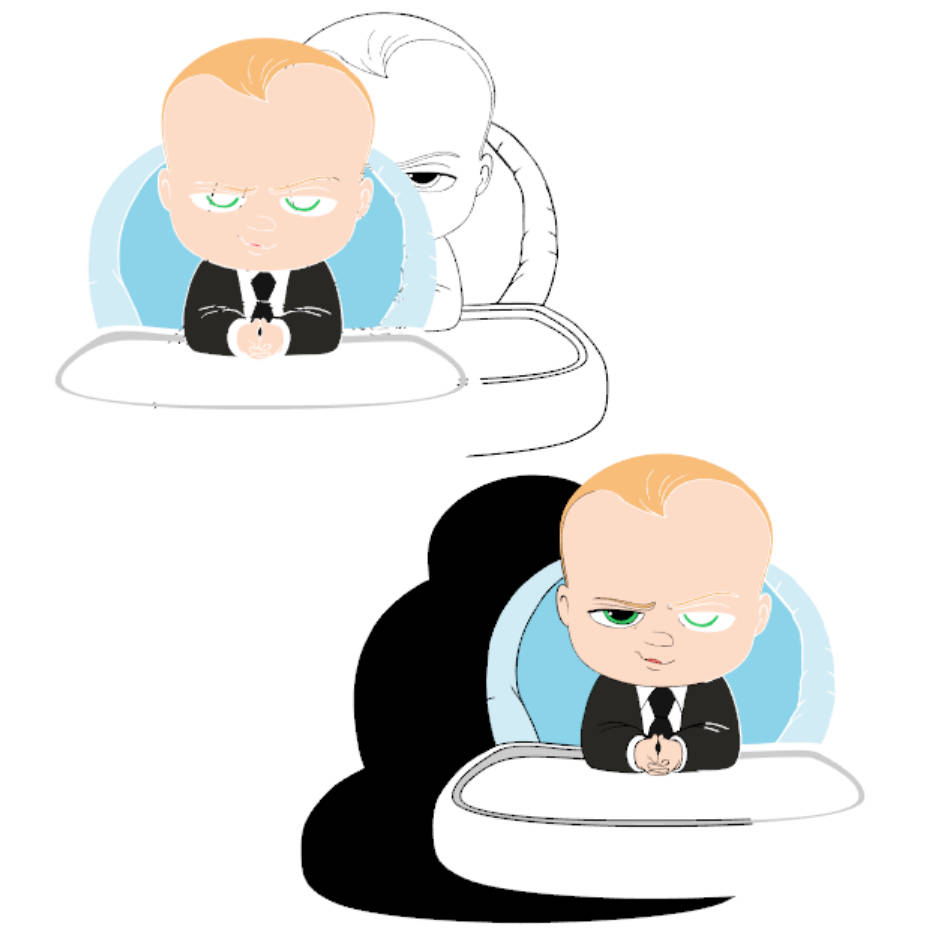 Download The Boss Baby Layered SVG DXF EPS Vector Silhouette Cricut ...