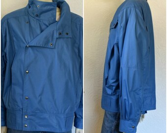 Vintage Members Only Jacket | Blue Windbreaker | Lightweight Jacket | Members Only Windbreaker | Snap Jacket | Streetwear | New Wave