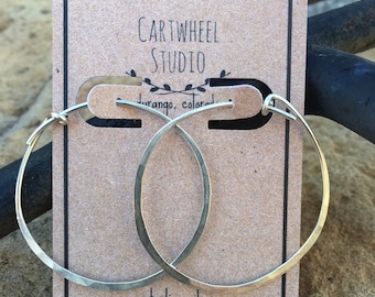 Medium Sterling Silver Hoops