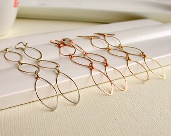 Cascading Oval Earrings. Dangle. Artisan. Jewelry.