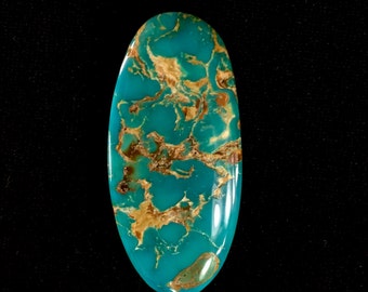 Battle Mountain Blue Gem Turquoise Rare Aqua Blue Natural High Grade Cabochon 24.6 CTS