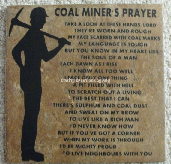 Coal Miner's Prayer Decorative Tile