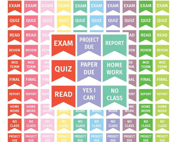 Download Items similar to Printable College Stickers Study Stickers ...