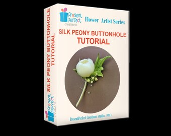 Peony tutorial, fabric peony tutorial, peony template, silk flower buttonhole, handmade peony, silk peony tutorial, buttonhole tutorial