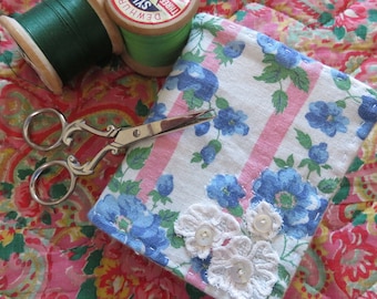 Needle Case Vintage Feedsack Fabric