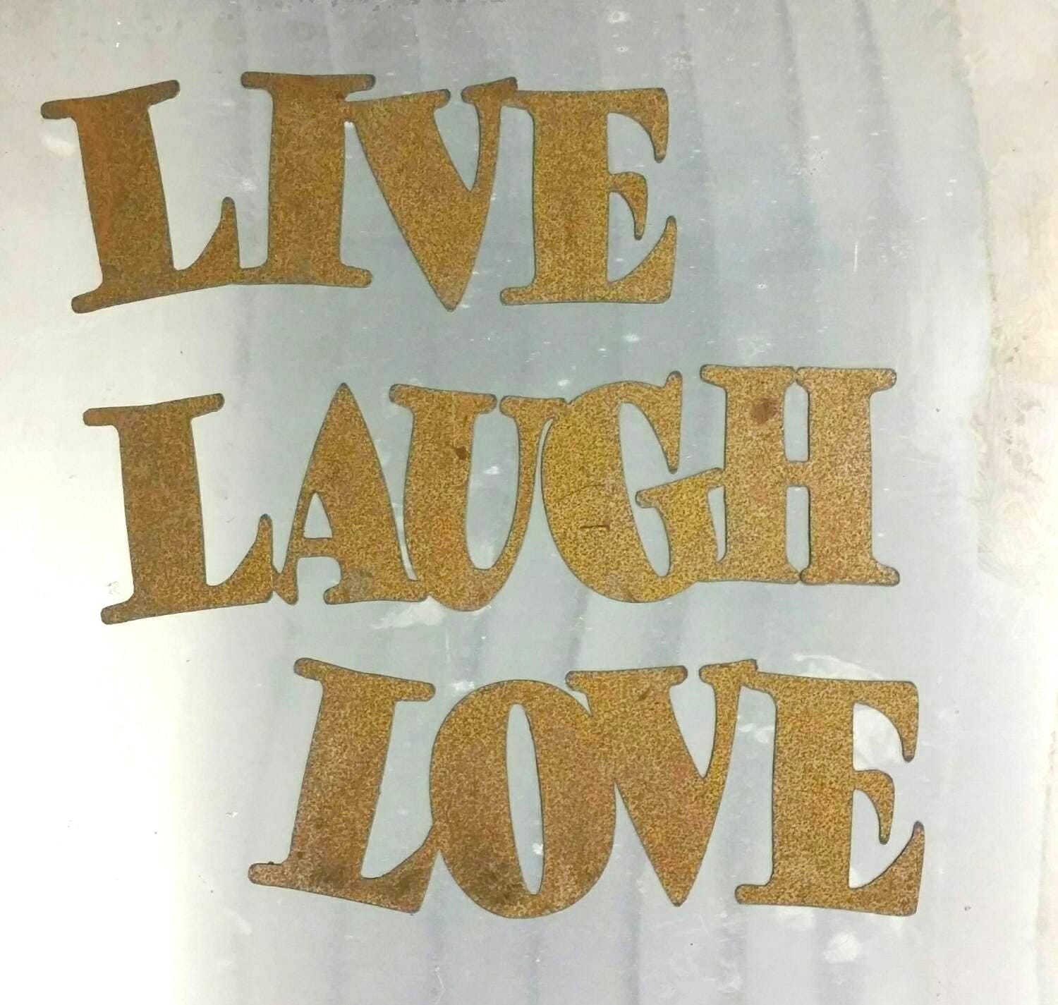 Metal Live Laugh Love Sign - Metal Letters - Metal Wall Art - Word Wall