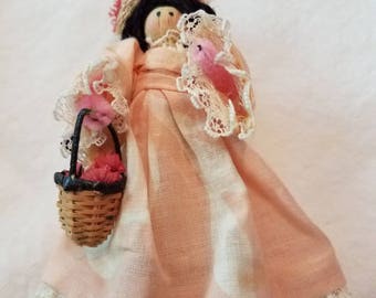 Adorable Vintage Clothespin Doll from Hawaii