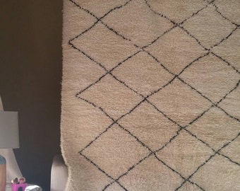 Beni ourain rug, large carpet, 30% off gorgeous authentic Beni ourain 252 X 187 cm Moroccan rug, living room rug, bedroom rug, nursery rug