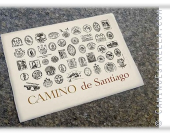 Camino de Santiago Pilgrimage Stamps of the Camino de Santiago art print