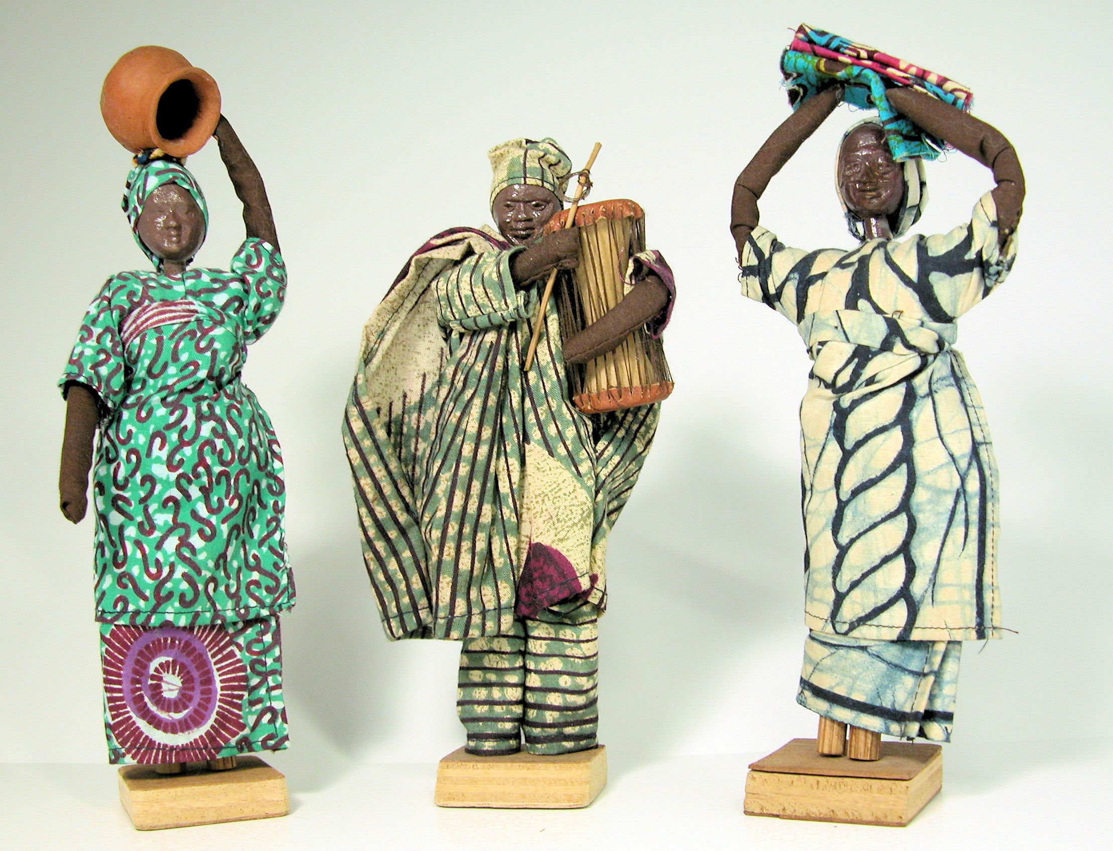 Handmade Native African Doll Group from Ghana