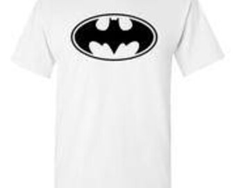 Batman Black Logo White T-Shirt