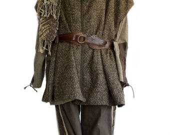 Sleeveless Woollen Jacket for Larp Cosplay SCA Costume