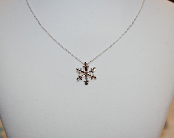 Sterling Silver Snowflake Necklace