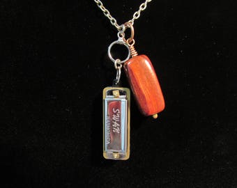 Cinnamon Girl Harmonica necklace Inspired by Neil Young
