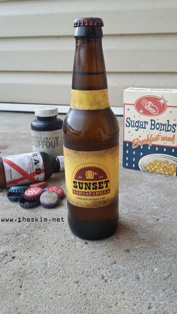 Sunset Sarsaparilla Bottle Prop Fallout New Vegas Glass