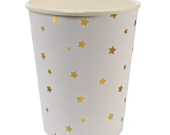 Toot Sweet Gold Star Pattern Party Cup
