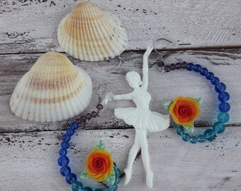 Rainbol earrings. Springs. Polymer Clay and glass. Memory earrings. Gift wrap. Multicolored earrings. Women's jewerly. 100% handmade.