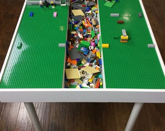 Table height large building bricks table, kids Lego® Table, activity table, train table, art table, Lego table with storage