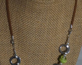 Lime and Silver Convertible Necklace