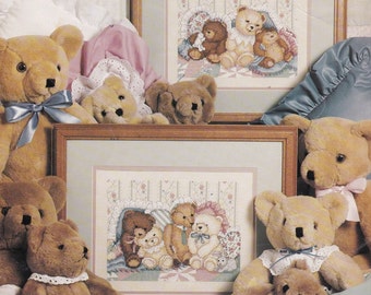 Teddy Bear Cross Stitch Pattern Nursery Decor Shabby Chic Wall hanging Counted Cross Stitch Needlework Pattern Baby Cross Stitch Retro