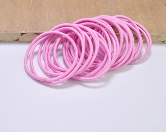 DIY hair elastics,50pcs or 100pcs Elastic Cord,Pink hair elastic cord,hair ties,ponytail holder elastic,pigtail holders 2mm