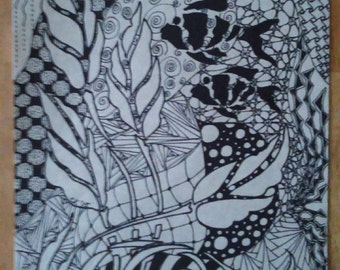Underwater World Zentangle