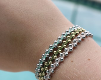 CUSTOMIZABLE Track Bead Style Waterproof String Adjustable Bracelet, Birthday/Wedding Party Favors, Friendship Bracelet, Gift, Surfing, Swim