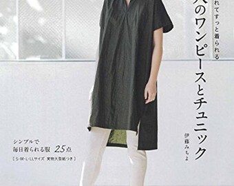 May & Me Style Dresses and Tunics Japanese Sewing patterns Book One piece Tunic blouse pants S M L LL size