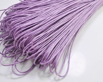 1.5mm Lavender Waxed Cotton Cord, 25 metres/50 metres Lavender Macrame Cord, Cotton Cording, Braided Cotton Cord, Jewelry Cord, GD172