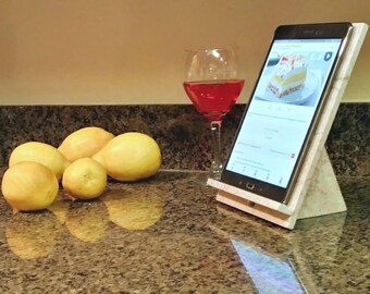 Kitchen Tablet Stand, Tablet Stand, Kitchen Decor, Tablet Holder, iPad Stand, Docking Station, Charging Station, Kitchen Art, Cookbook Stand