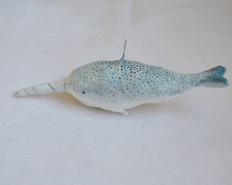 Spun Cotton narwhal decoration