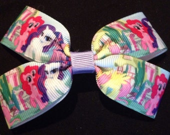 My little pony print boutique hair bow