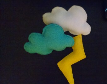 Cloud and lightning Pillows